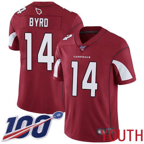 Arizona Cardinals Limited Red Youth Damiere Byrd Home Jersey NFL Football #14 100th Season Vapor Untouchable->youth nfl jersey->Youth Jersey
